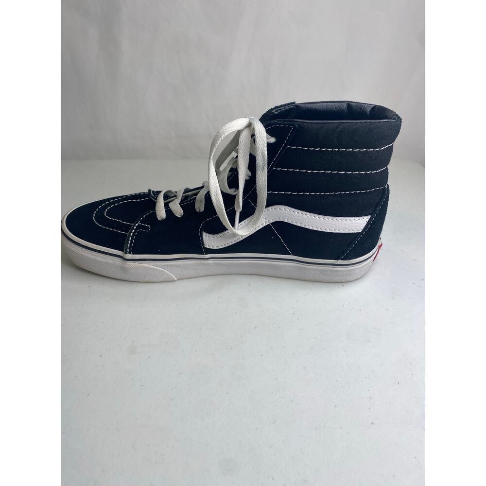 Vans Sk8 Hi Top Suede Skate Athletic Shoes Black White Mens 8.5 Womens 10 Punk - Picture 7 of 14